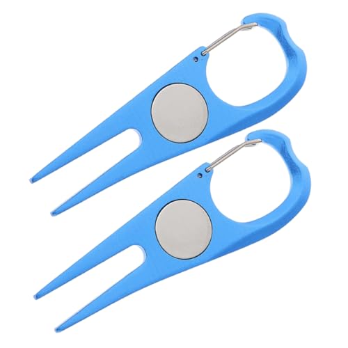 POPETPOP 2Pcs Golf Divot Repair Tool Ball Marker Lightweight Grass Tool Convenient Portable for Golf Course Use Present for Golf Enthusiasts