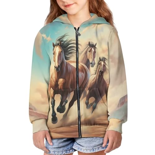 Upetstory Kids Zip Up Hoodie Girls Boys 6-16 Years Old Hooded Sweatshirt