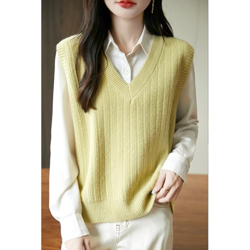 Image of Blostirno Women's Sweater Vest V Neck Sleeveless Solid Trendy Ribbed Knit Pullover Sweaters Crochet Flower Tank Tops