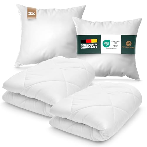 Waidmeister 4-Jahreszeiten Bettenset 135x200 4er Pack - 2X Bettdecke...