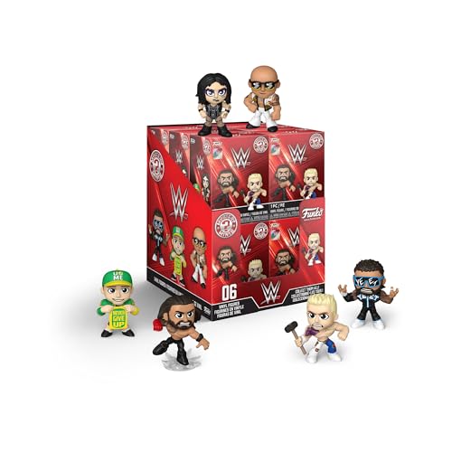 Funko Mystery Mini: WWE - John Cena, Roman Reigns, The Rock and More - 1 of 6 to Collect - Styles May Vary - Figurine en Vinyle de Collection - Idée Cadeau -...
