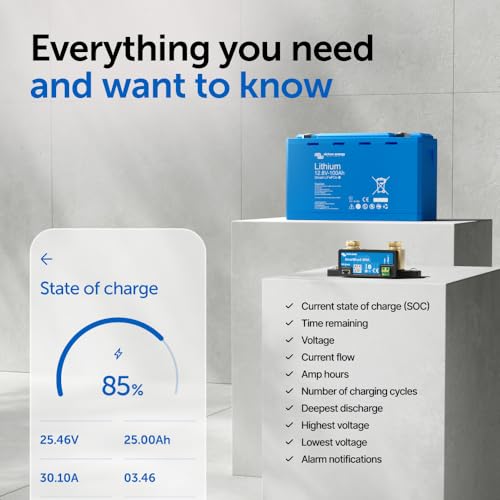 Image of Victron Energy Smart Battery Shunt - Battery Monitor (Bluetooth) - Victron Smart Shunt with Detailed in-app Insights - 6.5V-70V, 300 amp
