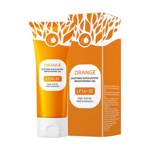 Orange Facial Exfoliating Gel for Deep Moisturizing Pore Cleansing and Peeling - Face and Body Skin Care 100g