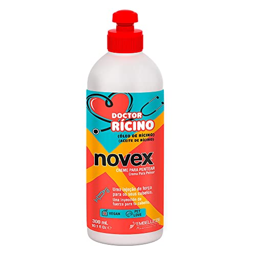 Novex Hair Care Doctor Castor Leave In Conditioner 10.1oz – VEGAN formula – Promotes Health Hair Growth – Rich in Omega 6, 9 & Vitamin E – Infused with the purest extracted Castor Oil