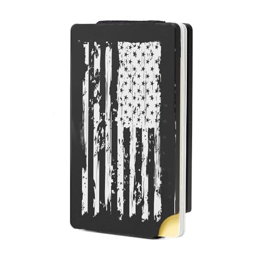 Image of Minimalist Carbon Fiber Wallet for Men, Money Clip Cash Strap Wallet, RFID Blocking Metal Wallet Aluminum Card Holder,Front Pocket Wallet-USA Flag