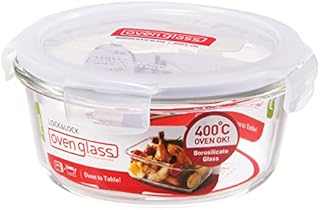 Lock & Lock LLG831 Ovenglass Round Container - Clear, 650 ml
