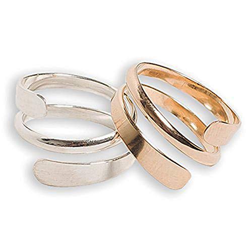 TOE RINGS & THINGS Thumb or Finger Ring Adjustable | 14K Gold Fill Pipeline Wrap Around Ring | Adjustable Gold Ring for Men & Women2