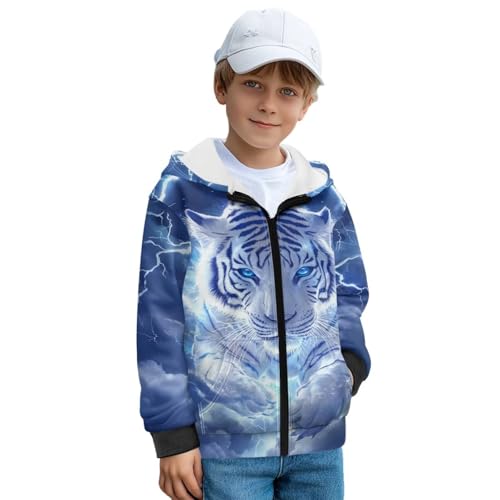 Dolyues Boys Zip Up Hoodie Soft Fleece Basic Hooded Sweatshirt for Boys with Pockets and Long Sleeve Size S-XL2