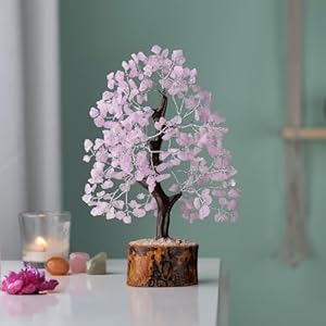 Rose Quartz Gemstone Tree, Crystal Tree of Life, Crystals and Healing Stones, Crystal for Positive Energy, Office Desk Decor, Good Luck Healing Crystals, Home Decor, Gifts for Women 10-12" Rose Quartz Gemstone Tree Crystal Tree of Life Crystals and Healing Stones Crystal for Positive Energy Office Desk Decor Good Luck Healing Crystals Home Decor Gifts for Women 10 12
