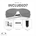 Oakley Turbine Rotor OO9307 930716 32MM Polished Clear/Prizm Black Polarized Rectangular Sunglasses for Men + Bundle Accessory Leash Kit, Microfiber Pouch