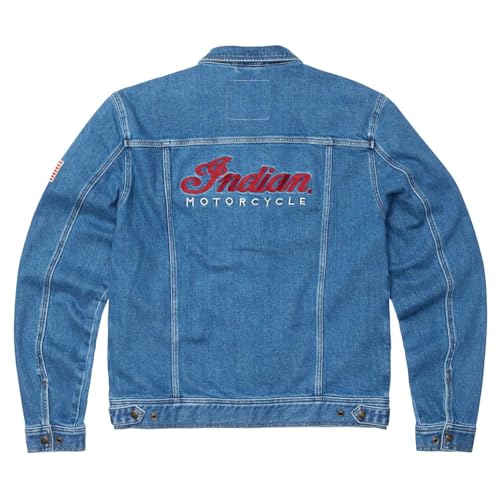 Indian Motorcycle Men's Denim Jacket, Blue2