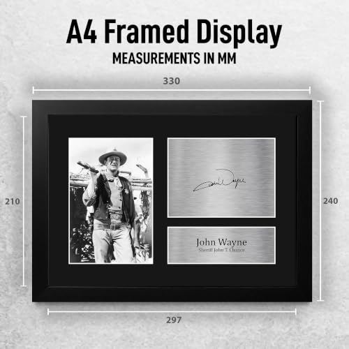 John Wayne memorabilia Rio Bravo cuadro enmarcado A4 2