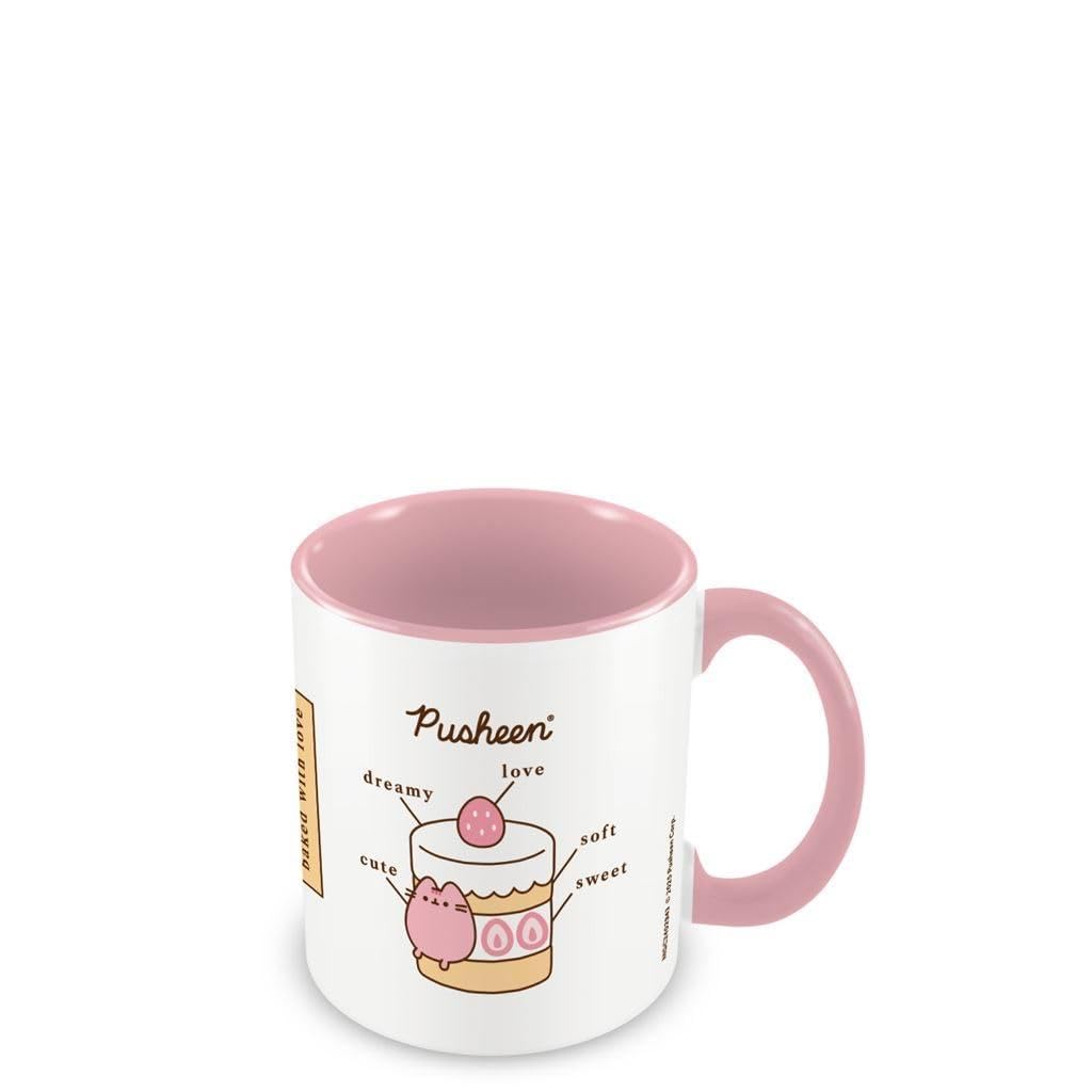 Pyramid International Pusheen Mug – 'Baked with Love Coloured Inner' Themed Ceramic Drinkware with Stylish Finish – 11oz / 315ml – One Size