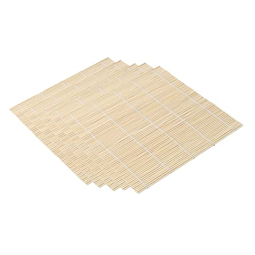 Ciieeo 5 Piezas cortina para hacer sushi herramienta de sushi tapete de enrollar sushi equipo para hacer sushi paraca laminación de sushi doméstico almohadillas para hacer sushi de bambú