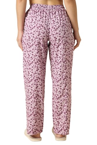Image of Van Heusen Women's Printed Lounge Pants | Drawstrings & Side Pockets | Ultra Soft Fabric | Relaxed Fit | At home pyjamas | Everyday Comfort | Printed | Style 55306 | Available in Pack of 1 & 2