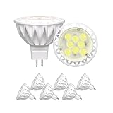 GOHDLAMP MR16 6000K クールホワイト LED 電球 6個パック 5W 防水 屋外セキュリティ&倉庫照明用