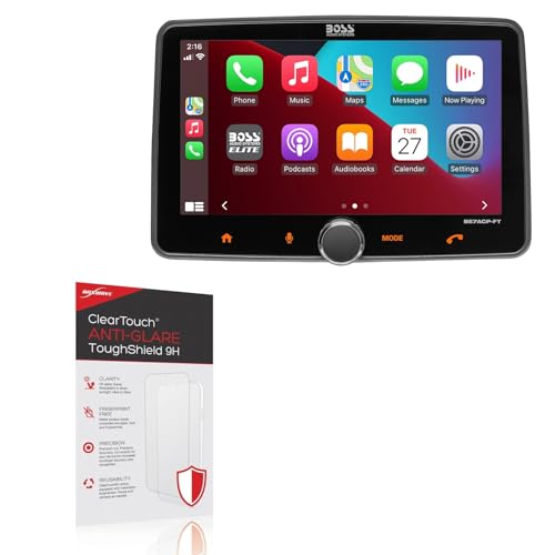 BoxWave Screen Protector Compatible with BOSS Audio BE7ACP-CFT - ClearTouch Anti-Glare ToughShield 9H (2-Pack), Anti-Glare 9H Tough Flexible Film Screen Protector