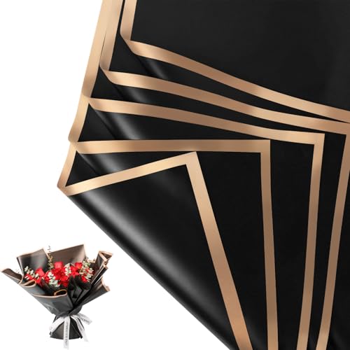 NESCCI 20 Sheets Flower Wrapping Paper - Waterproof...