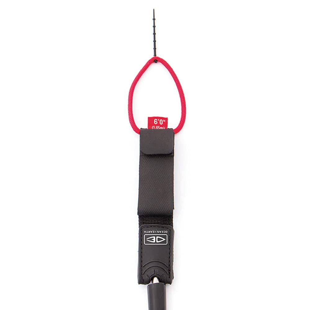 Ocean and Earth Slim Line One-xt Light Weight Comp Surf Leash 6 ft White