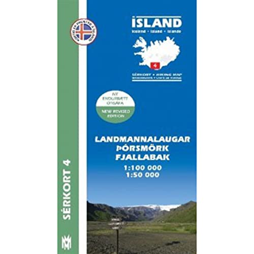 Island Serkort 04 Landmannalaugar - Porsmörk 1 : 100 000