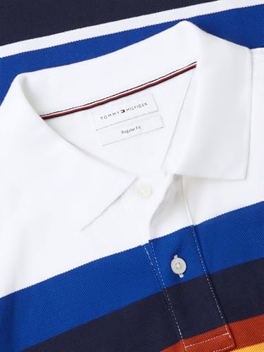 Image of Tommy Hilfiger Men's Short Sleeve Polo Shirts in Regular Fit With Stretch and Organic Pique Cotton