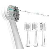 Replacement Flossing Toothbrush Heads - Compact Floss Brush Head with Crystal Cap- 3 Count - White