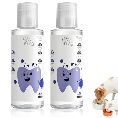 2pcs Dental Water Additive Specialized Dental Care FormulaNatural Flavorless Teeth Cleaning Mouthwash Freshens Dog Breath & Promotes Healthy Gums Easy Daily Use for All Pet 200ml/6.76fl.oz