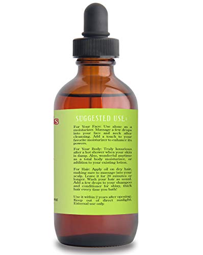 Natural Born Oils Grape Seed Oil. 4oz. 100% Pure and Natural, Cold-pressed, Organic, Moisturizer for Skin and Hair - Image 4