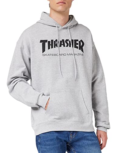 Thrasher Skate Mag Hood Sweat Homme en coton noir avec poche kangourou