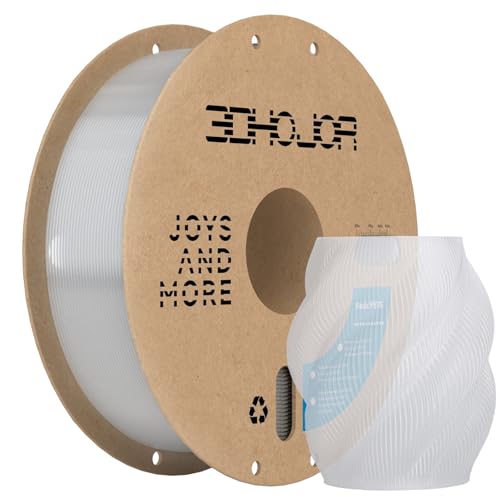 3DHoJor BASIC PETG Filament 1.75mm hohe Zähigkeit PETG Filament 1KG/Spule (2.2 LBS) Vakuumverpackung 3D-Druck Filament für 3D-Drucker Maßgenauigkeit +/- 0 03 mm Transparent