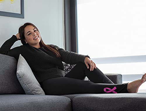 Tstars Warrior Breast Cancer Awareness Leggings Womens Workout Yoga Pants Pink Ribbon Legging Tights for Women3