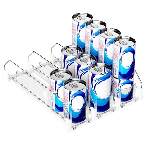 Dromzen Organizador Nevera, Bebida Storage Enfriadorde Latas Para Botellero Frigorifico, Organizer Enfriador Dispensador Cerveza Organizadores, Fridge Organizador Frigorifico Soporte Bebidas
