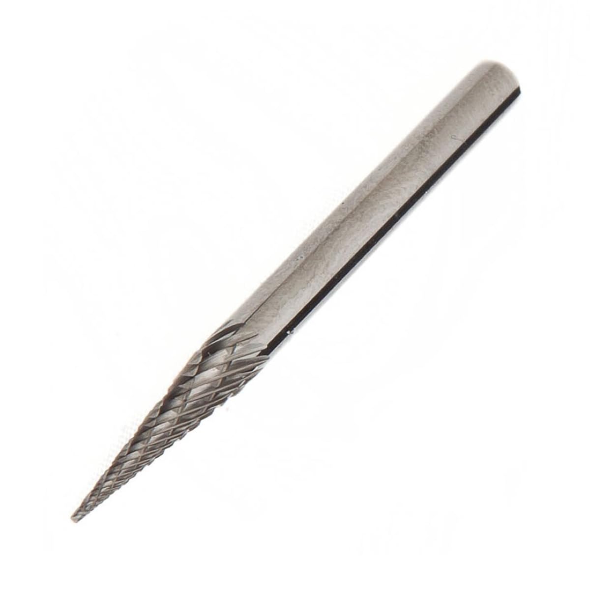 Forney 60138 Tungsten Carbide Burr with 1/8-Inch Shank, Tapered, 1/8-Inch,Dark Grey