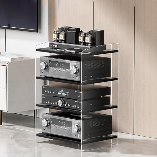 Tour multimédia haute et meuble hifi pour salon et studio hifi
