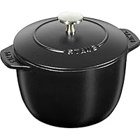 staub ストウブ ラ ココット de GOHAN ブラック M 16cm ストウブ ラ ココット デ ゴハン M 16cm ブラック / staub