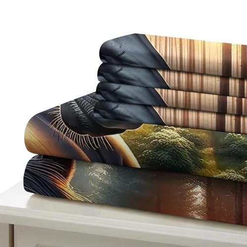 Housse de couette 200x200 cheval avec parure lit microfibre 3D - 5