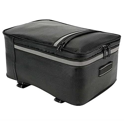 Rvvk Bicycle Equipment Bag Bicycle Driving Bag, Electric Bicycle Bag, Mountain Bike Tail Bag Camel Bag, Cycling Equipment (18 inch Black)