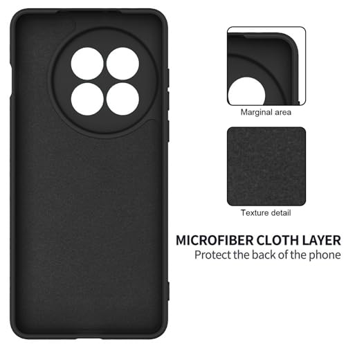 Image of FIRST MART Matte Silicone Back Cover for OnePlus 13R - Black