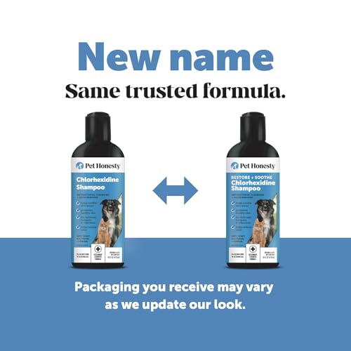 Pet Honesty Chlorhexidine Cat & Dog Seasonal Itch Relief Shampoo, for Allergies, Itching, Skin and Coat Supplement, Helps Shedding, Hot Spots, Deodorizing Dog Shampoo & Grooming Supplies,16oz