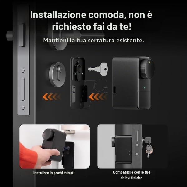 SwitchBot Smart Lock Pro serratura elettronica per porta nera