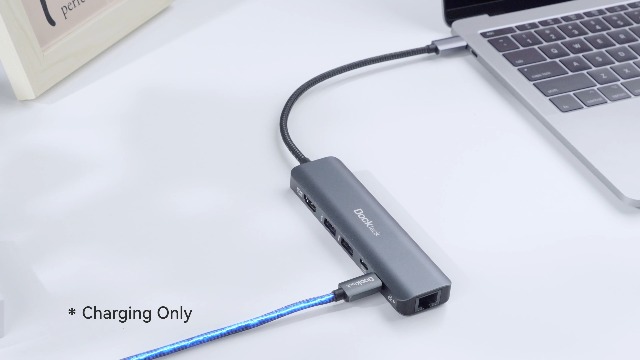 Dockteck USB C Hub 8K HDMI, 5-in-1 USB C Dock, DD0031 USB-C Multiport Adapter with 8K 30Hz/4K 120Hz/4K 60Hz HDMI, 100W PD, 3 x USB 3.0 for MacBook Pro/Air, iPad Pro, Steam