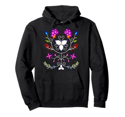 Ojibwe Floral Indianer Blumen Indigene Botanical Pullover Hoodie