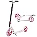 COSTWAY Scooter Monopattino in Alluminio per Bambini Pieghevole e Regolabile in Altezza (86,5/91,5/96,5cm), con Ruote Luminose e Cavalletto, Carico Massimo 100kg (Rosa)