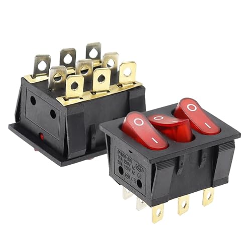 Interrupteur KCD3 rouge 9 broches pour remplacer les commandes défectueuses