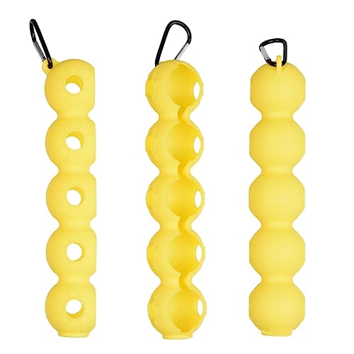 WINTI Golf Ball Pouch Case Waist Belt Bag for Outdoor Sports Golf Club Accessories Yellow