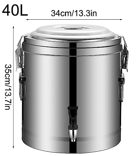 Dispensador de acero inoxidable con grifo, ideal para catering, fiestas y servir drin caliente, servidor Slish y versátil