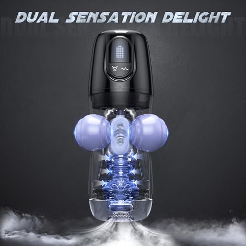 Image of EINSEO Male Masturbator with 5 Suction Modes, App Control & Vibration | 5 suction levels, 9 vibration patterns, app control, lcd display, transparent 3d sleeve, diamond grip, and usb-c charging