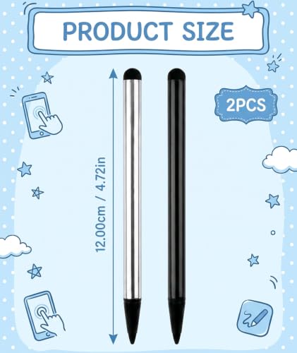 Image of 2 PCS Universal Stylus Pen, Touch Pen with Dual Color Options, Digital Writing and Drawing Tool for Touch Screen Devices, Smooth Responsive Stylus Tip for Accurate Control