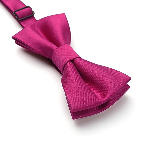 Image of HISDERN Bow Ties for Boys Pre Tied Toddler Bow Tie Adjustable Kids Bowties Clip On Fun Patterned Bowties for Wedding Party