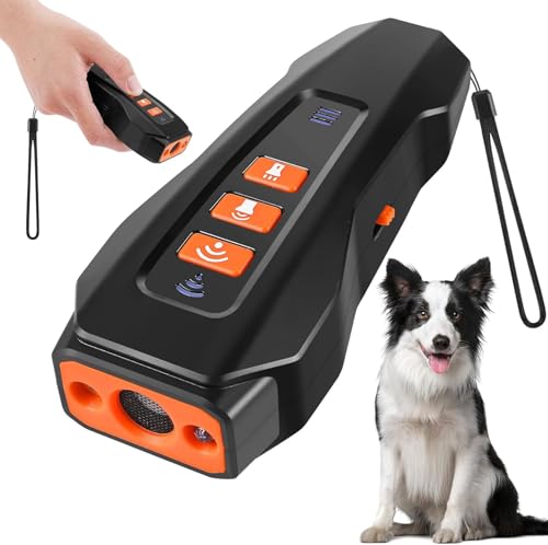 kacylzom Anti Aboiement Chien Répulsif à Ultrasons Chien - Antibell Appareil Anti Aboiement Chien Ultrason Puissant Réglable 3 Fréquences Arrêt 10M...